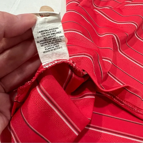 PGA Tour Mens Coral Button Up Collar Golf Shirt Size Large - Picture 10 of 12